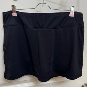 Beach House Black Swim Skort with Built-In Shorts